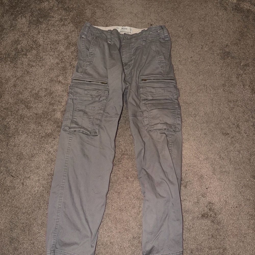 Men's Gray Cargo Pants hollister
